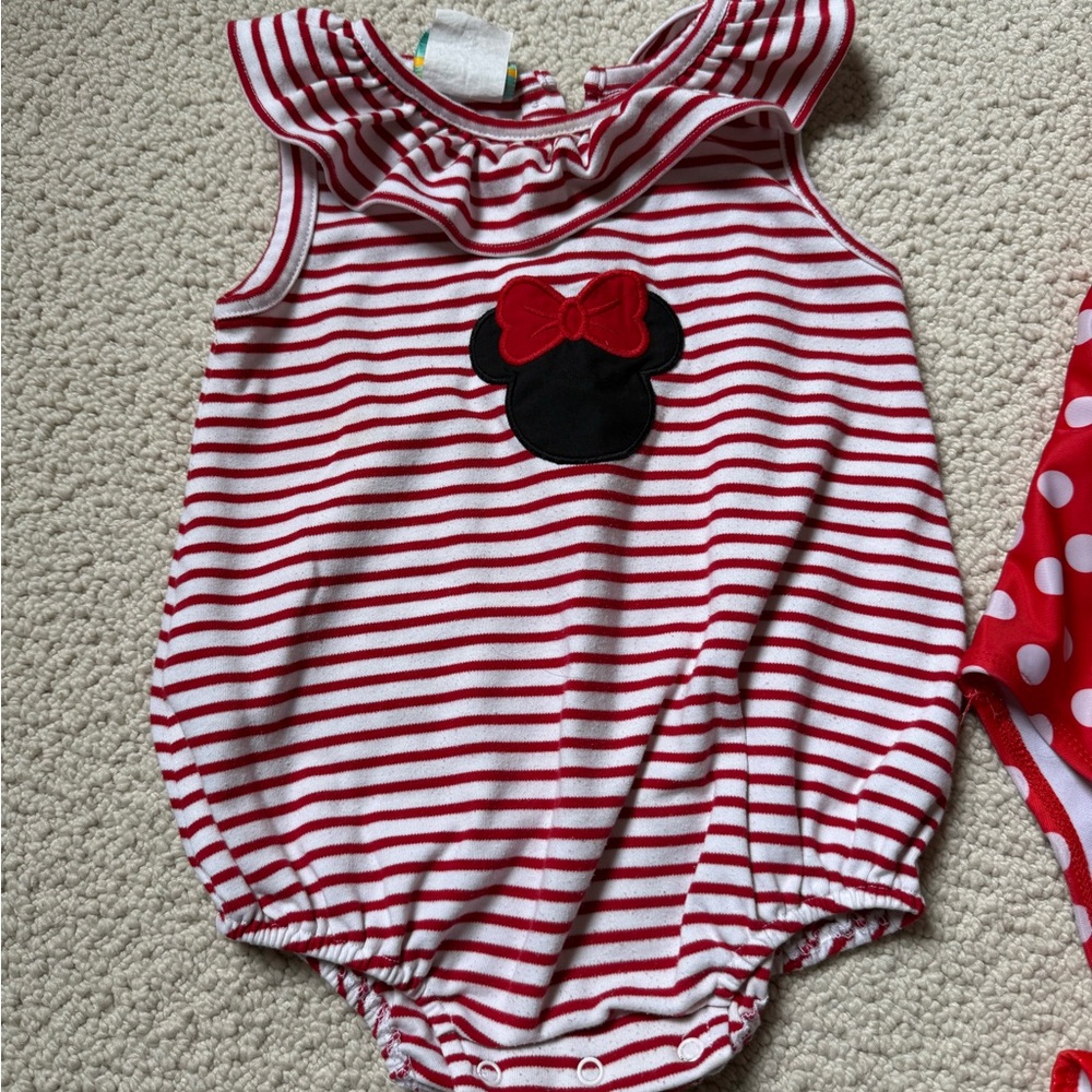 18m Stitchy Fish Minnie Mouse Bubble and Disney brand Minnie Swimsuit/Coverup - Picture 2 of 5